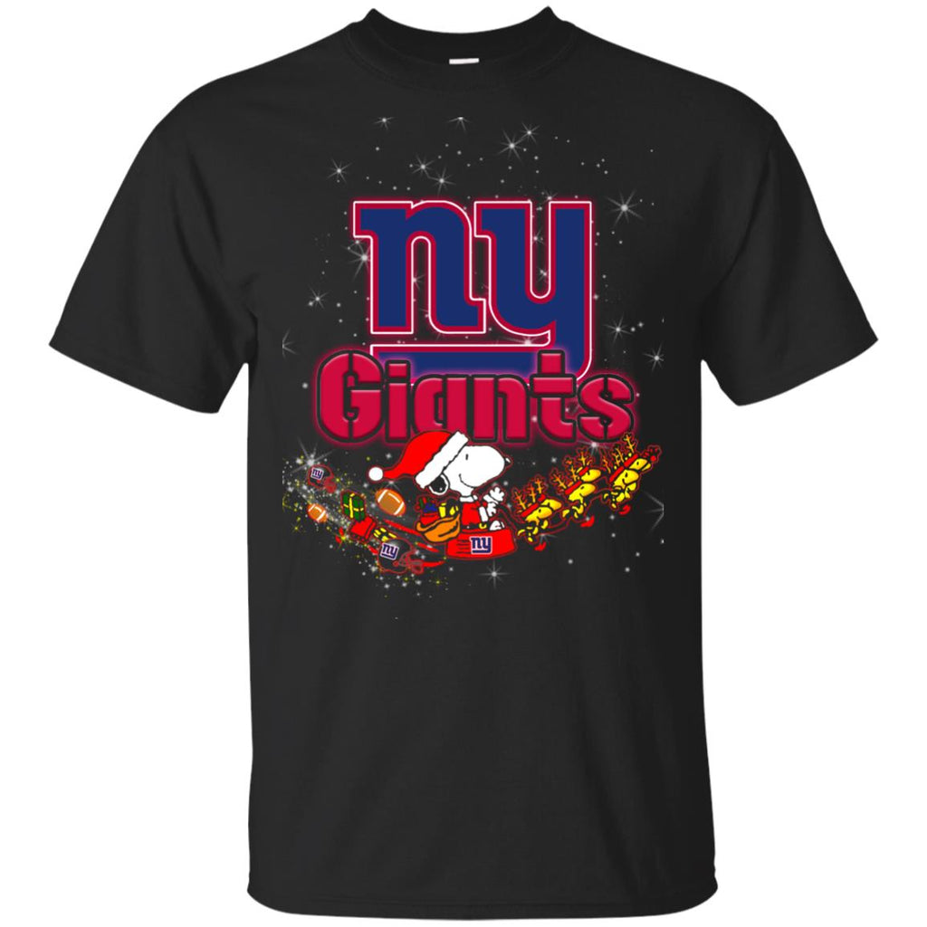 Snoopy Christmas New York Giants T Shirts