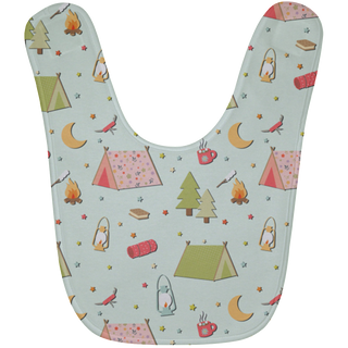Camping Icon Pattern Baby Bibs