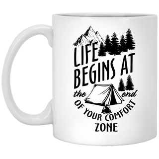 Life Begins At The End Of Your Comfort Zone Mugs