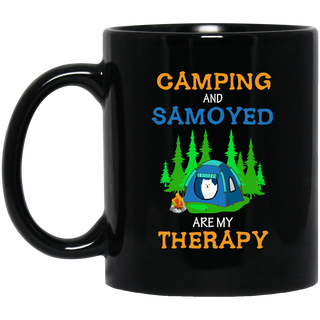Camping And Samoyed Are My Therapy Mugs