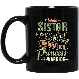 October Sister Combination Princess And Warrior Mugs
