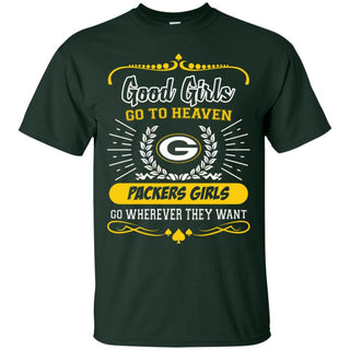 Good Girls Go To Heaven Green Bay Packers Girls T Shirts