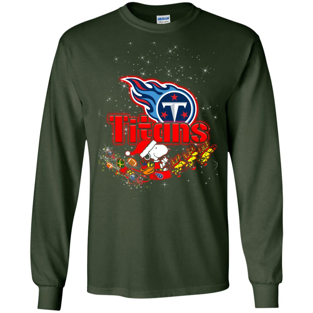 Snoopy Christmas Tennessee Titans T Shirts