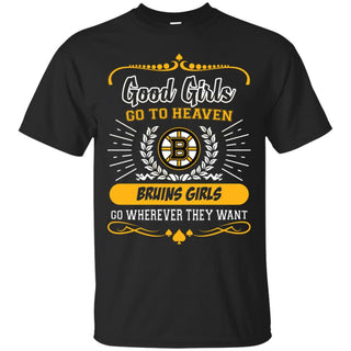 Good Girls Go To Heaven Boston Bruins Girls T Shirts