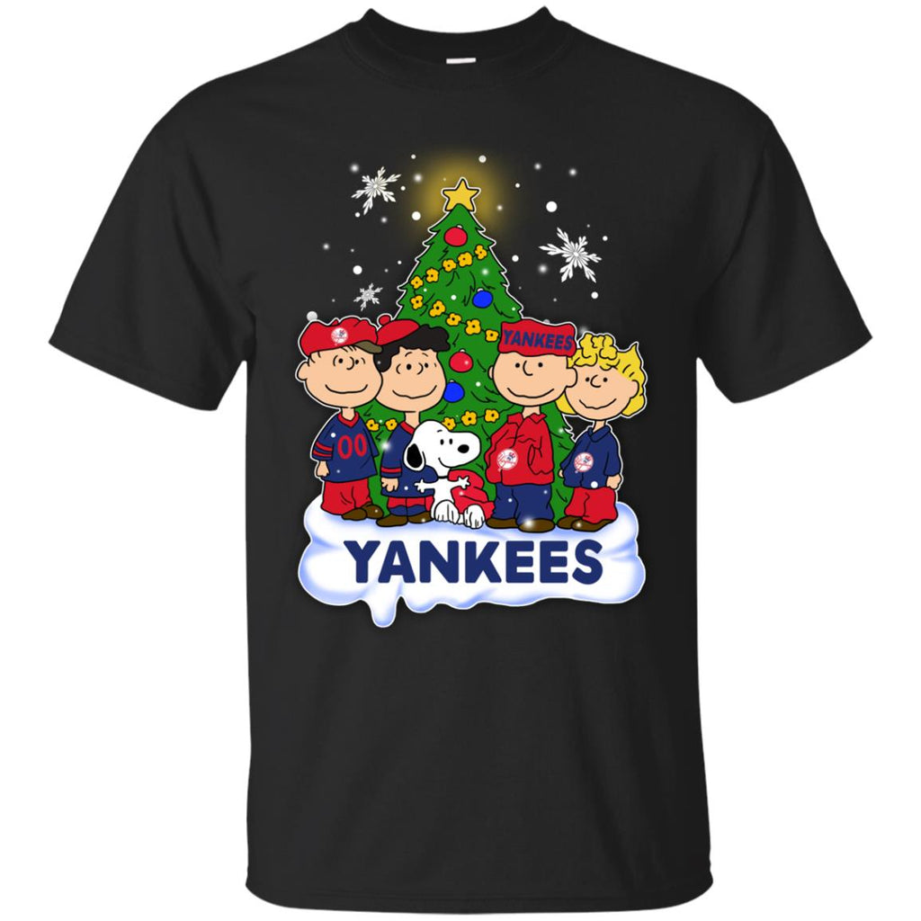 Snoopy The Peanuts New York Yankees Christmas T Shirts