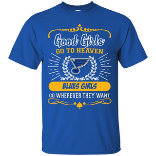 Good Girls Go To Heaven St. Louis Blues Girls T Shirts