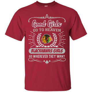 Good Girls Go To Heaven Chicago Blackhawks Girls T Shirts