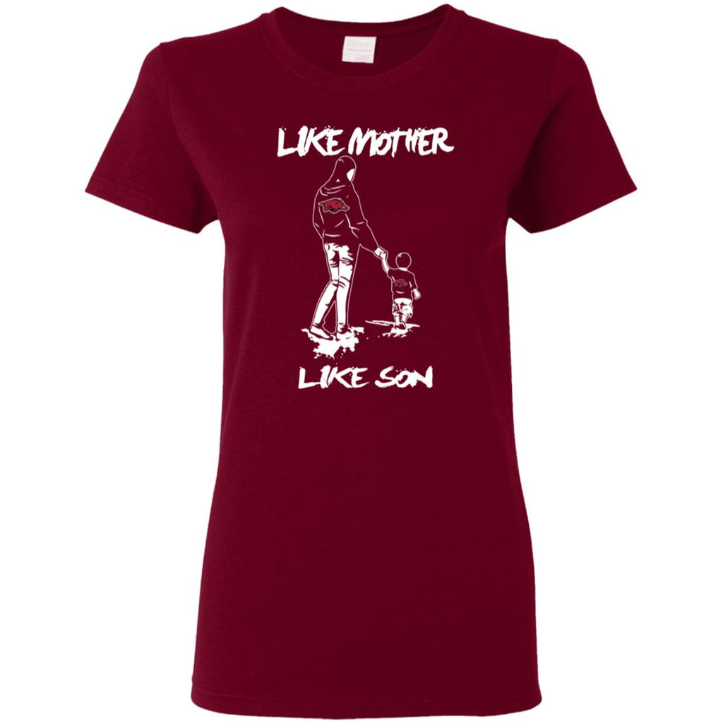 Like Mother Like Son Arkansas Razorbacks T Shirt