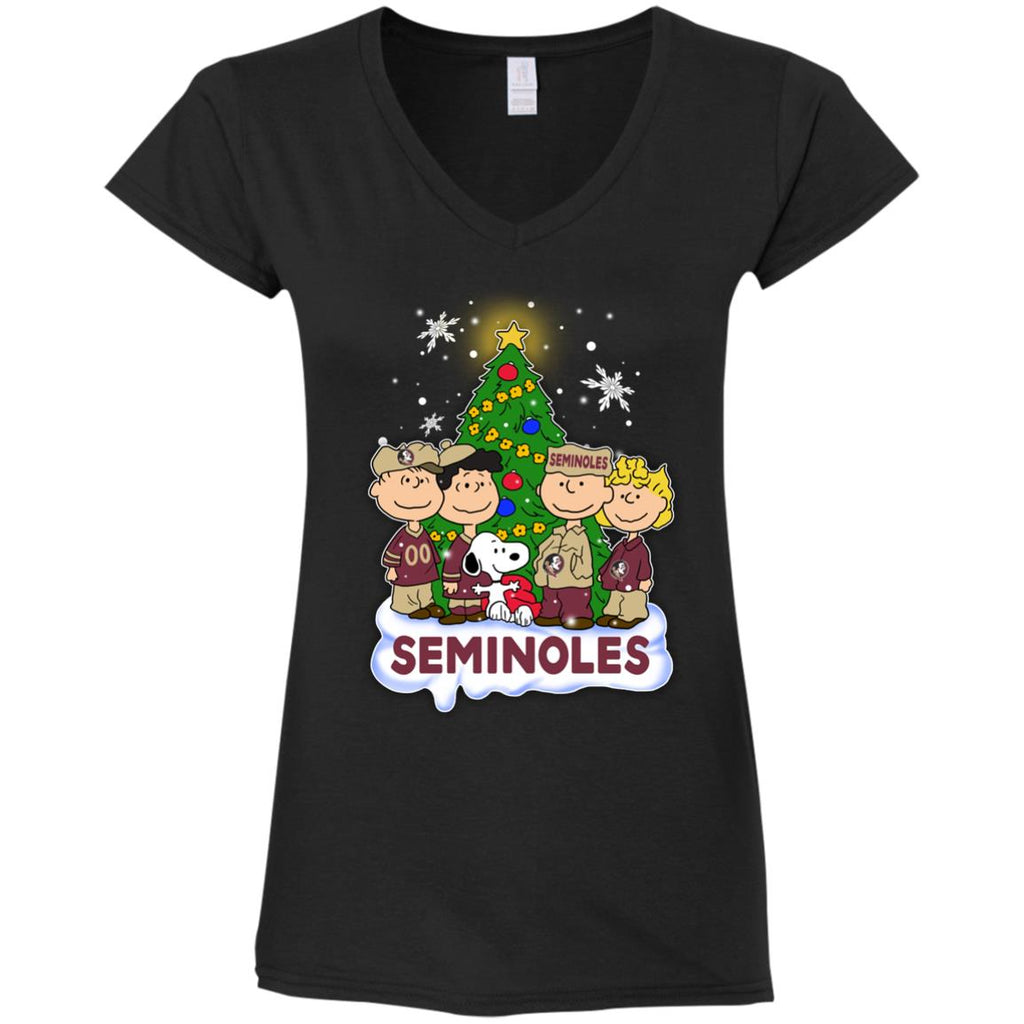Snoopy The Peanuts Florida State Seminoles Christmas T Shirts