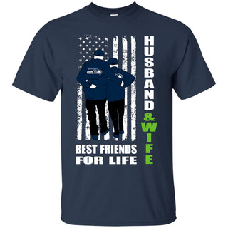 Husband And Wife Best Friends For Life Seattle Seahawks T Shirt - Best Funny Store