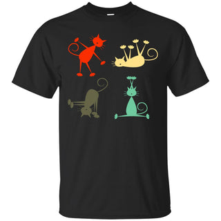 Yoga Retro Cat T Shirts