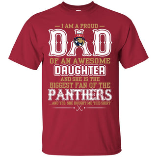 Proud Of Dad Of An Awesome Daughter Florida Panthers T Shirts