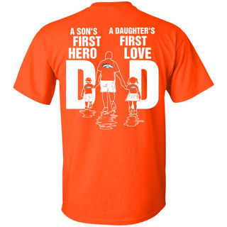 Son Is First Hero And Daughter Is First Love Denver Broncos Dad T Shirt