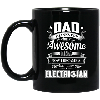 Dad Thanks For Sharing Your DNA Electrician Mugs