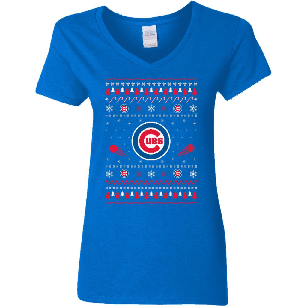 Chicago Cubs Stitch Knitting Style T Shirt