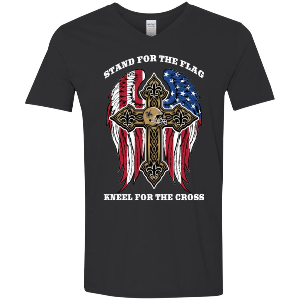 Stand For The Flag Kneel For The Cross New Orleans Saints T Shirts