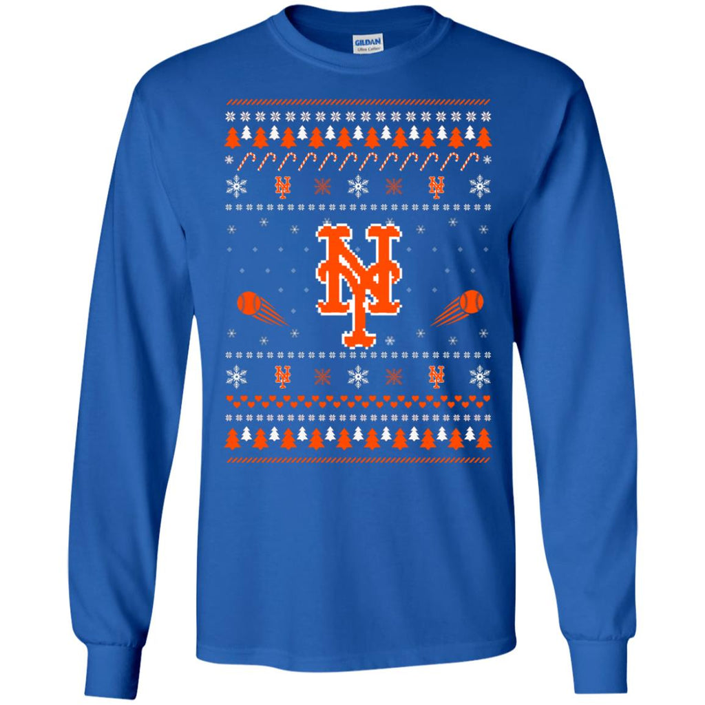 New York Mets Stitch Knitting Style T Shirt