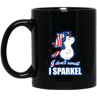 I Don't Sweat I Sparkle Unicorn Mugs