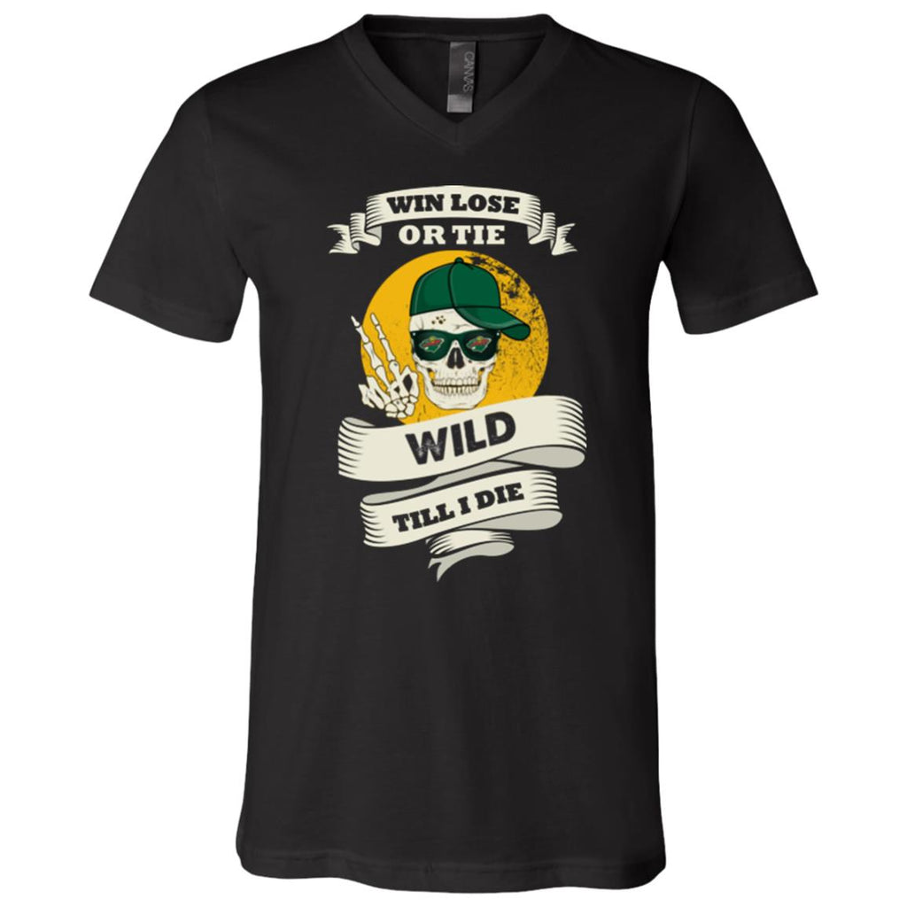 Skull Say Hi Minnesota Wild T Shirts