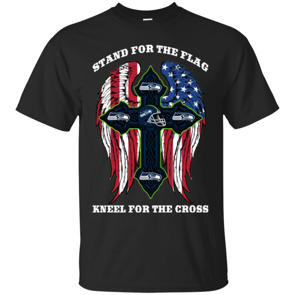 Stand For The Flag Kneel For The Cross Seattle Seahawks T Shirts