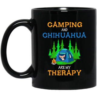 Camping And Chihuahua Are My Therapy Mugs
