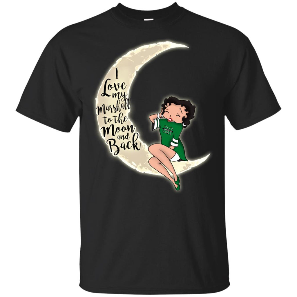 BB I Love My Marshall Thundering Herd To The Moon And Back T Shirt