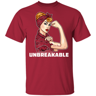 Beautiful Girl Unbreakable Go Arkansas Razorbacks T Shirt