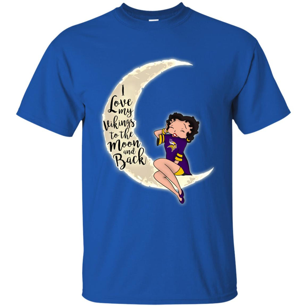BB I Love My Minnesota Vikings To The Moon And Back T Shirt