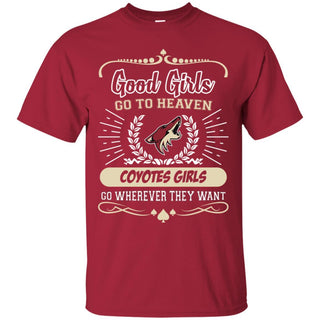 Good Girls Go To Heaven Arizona Coyotes Girls T Shirts