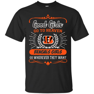 Good Girls Go To Heaven Cincinnati Bengals Girls T Shirts