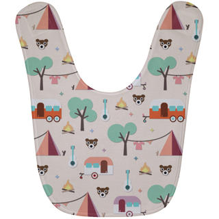 Camping Icon Pattern Baby Bibs