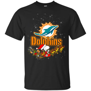 Snoopy Christmas Miami Dolphins T Shirts