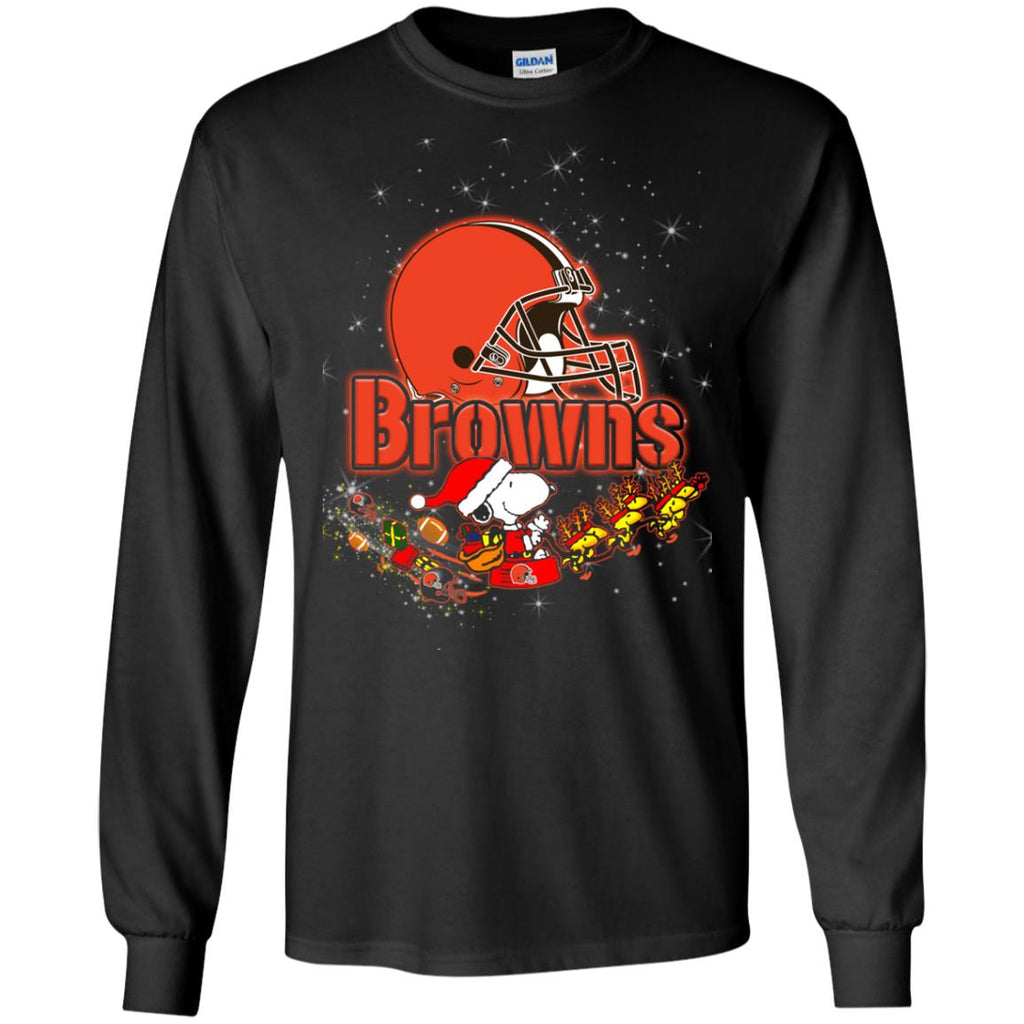 Snoopy Christmas Cleveland Browns T Shirts
