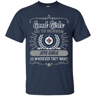 Good Girls Go To Heaven Winnipeg Jets Girls T Shirts