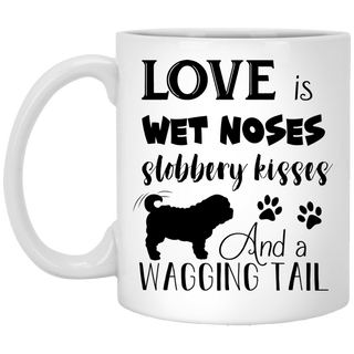 Love Is Wet Noses Slobbery Kisses Pug Mugs