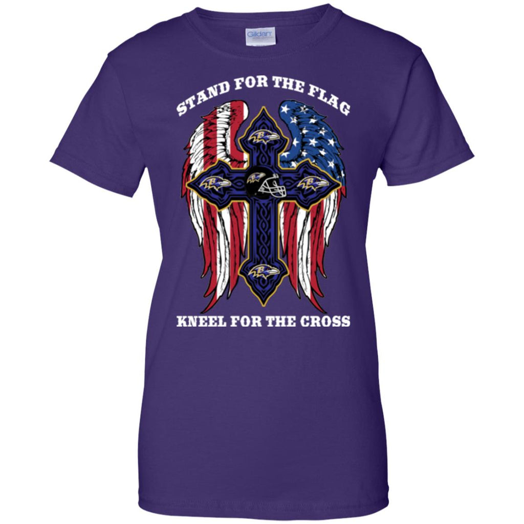 Stand For The Flag Kneel For The Cross Baltimore Ravens T Shirts