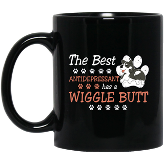Husky - The Best Antidepressant Has A Wiggle Butt Mugs Ver 2