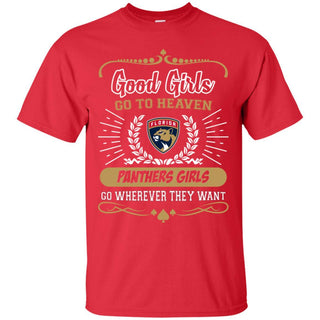 Good Girls Go To Heaven Florida Panthers Girls T Shirts