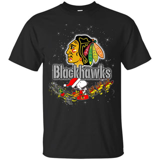 Snoopy Christmas Chicago Blackhawks T Shirts
