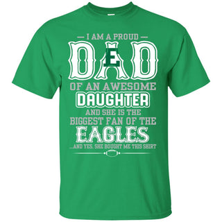 Proud Of Dad Of An Awesome Daughter Eastern Michigan Eagles T Shirts