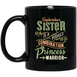 September Sister Combination Princess And Warrior Mugs