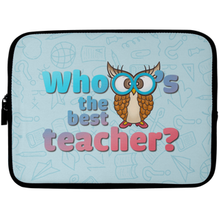 Whooo's The Best Teacher Owl Laptop Sleeves