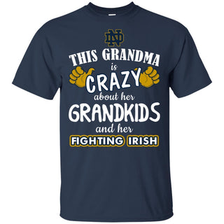This Grandma Is Crazy About Her Grandkids And Her Notre Dame Fighting Irish T Shirt