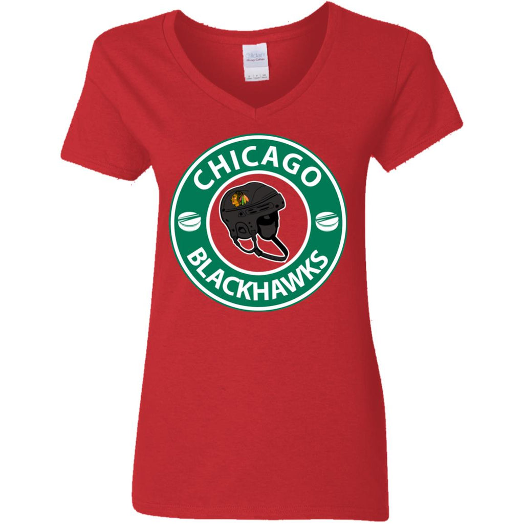 Starbucks Coffee Chicago Blackhawks T Shirts