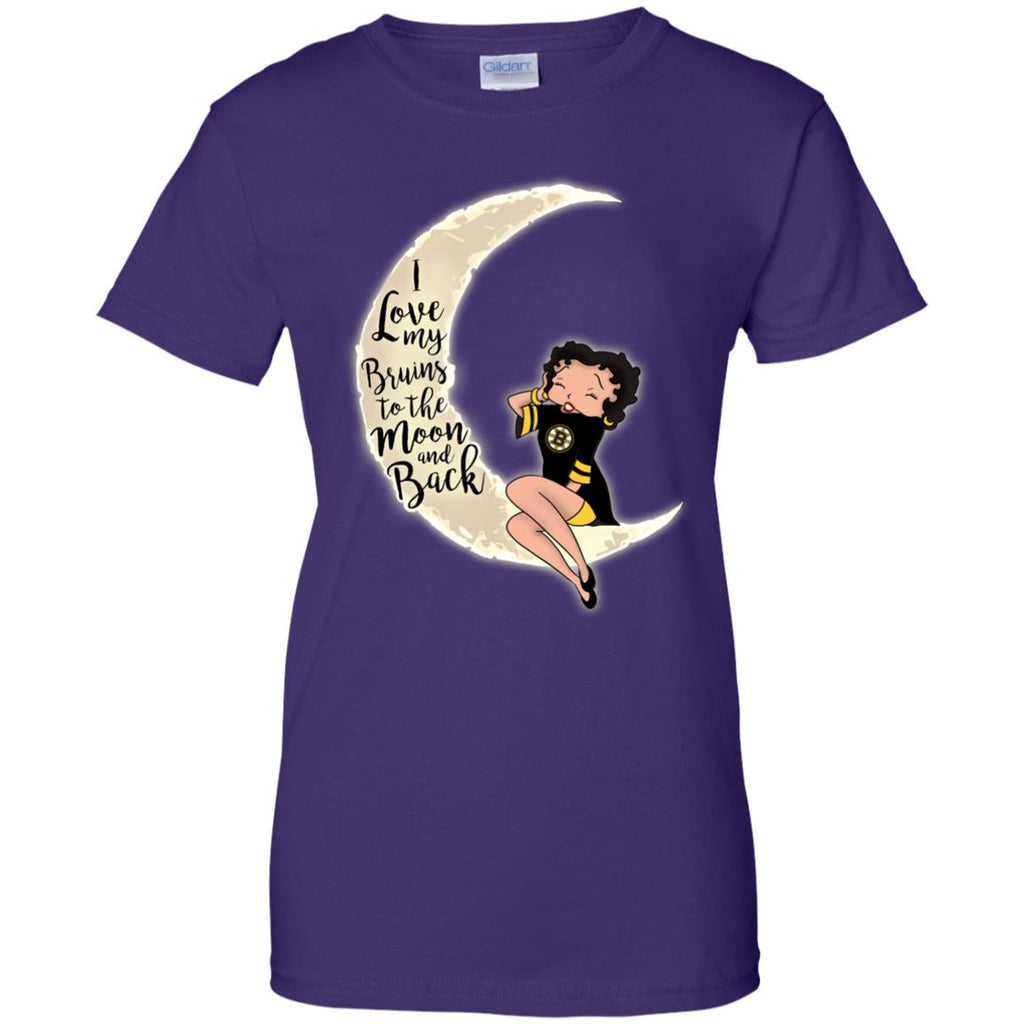 BB I Love My Boston Bruins To The Moon And Back T Shirt
