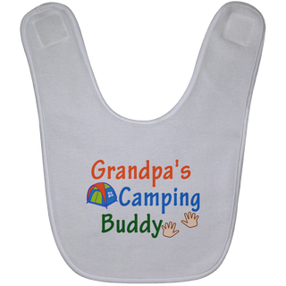 Grandpa's Camping Buddy Baby Bibs