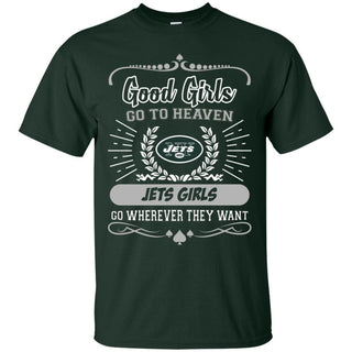 Good Girls Go To Heaven New York Jets Girls T Shirts