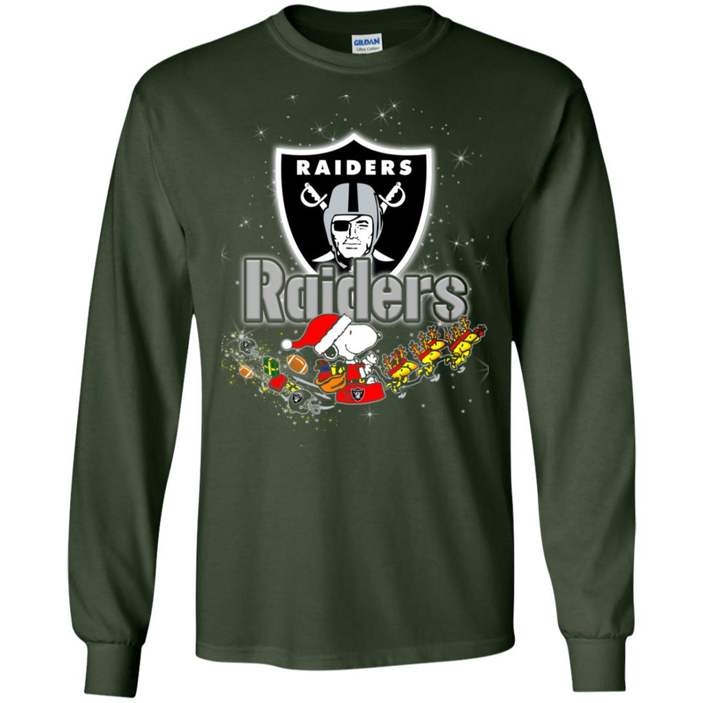 Snoopy Christmas Oakland Raiders T Shirts