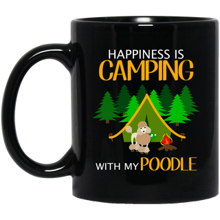Happiness Is Camping With My Poodle Mugs