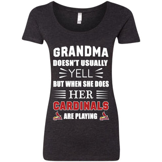 Grandma Doesn't Usually Yell She Does Her St. Louis Cardinals T Shirt